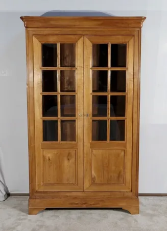 Armoire-Bibliothèque en Merisier Massif – Fin XIXe