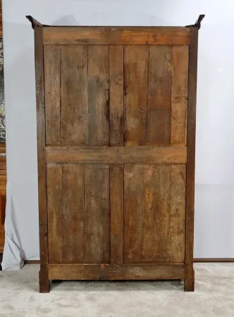 Armoire-Bibliothèque en Merisier Massif – Fin XIXe