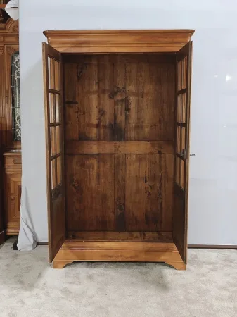 Armoire-Bibliothèque en Merisier Massif – Fin XIXe