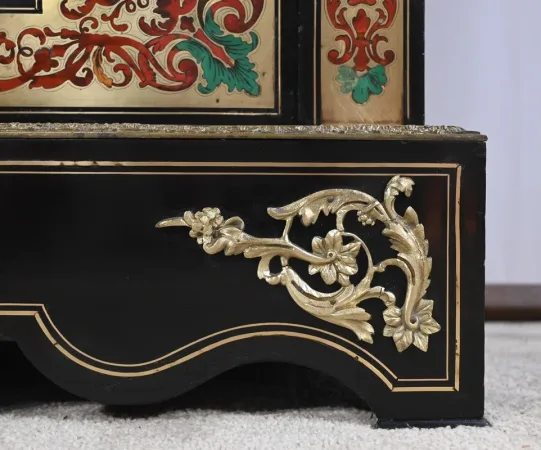 Petite Vitrine en Laiton et Poirier Noirci, époque Napoléon III – Milieu XIXe