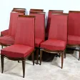 Suite de 8 Chaises en Hêtre Massif, attribuée à J.Leleu, Art Déco - 1940