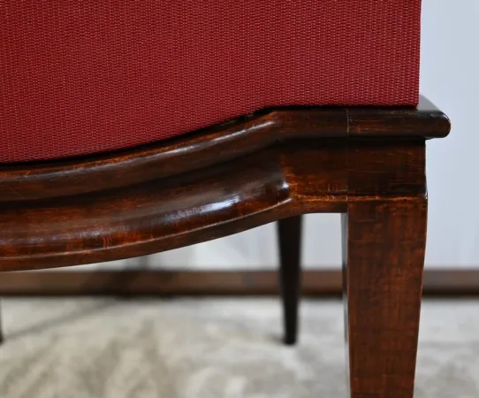 Suite de 8 Chaises en Hêtre Massif, attribuée à J.Leleu, Art Déco - 1940