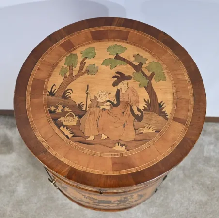 Petite Table Tambour, style Louis XVI – Fin XIXe