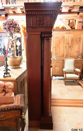 Importante Cheminée de Château en Acajou – 2ème partie XIXe