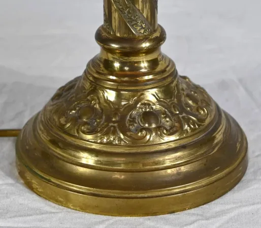 LAMPE AUS VERGOLDETER BRONZE