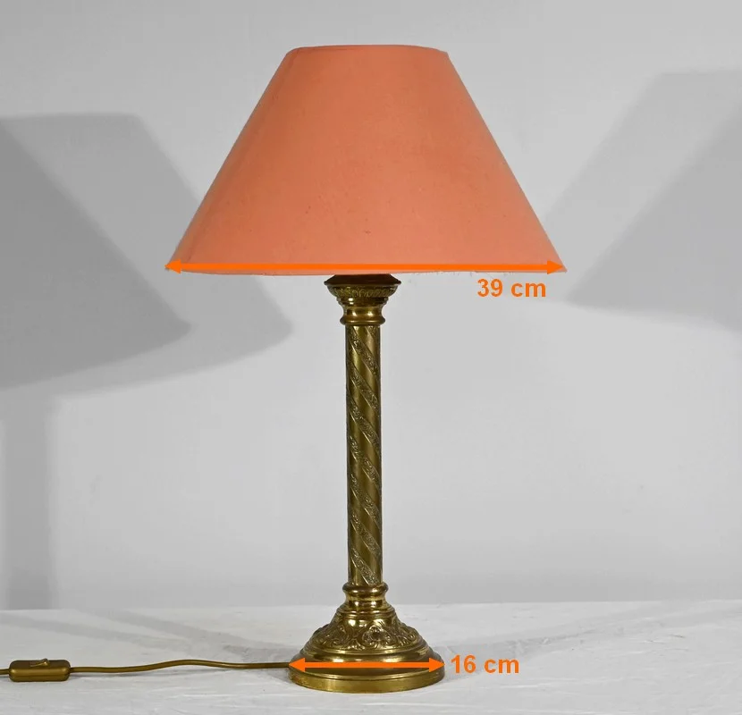 Lampe en Bronze Doré – Milieu XIXe