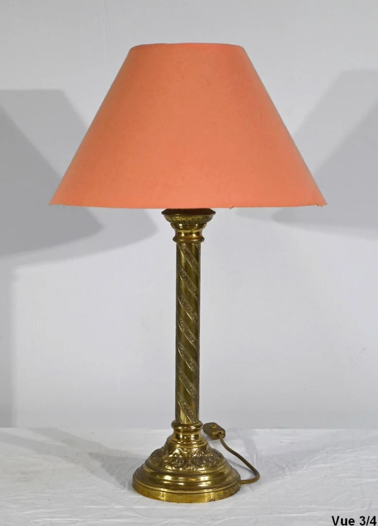 Lampe en Bronze Doré – Milieu XIXe