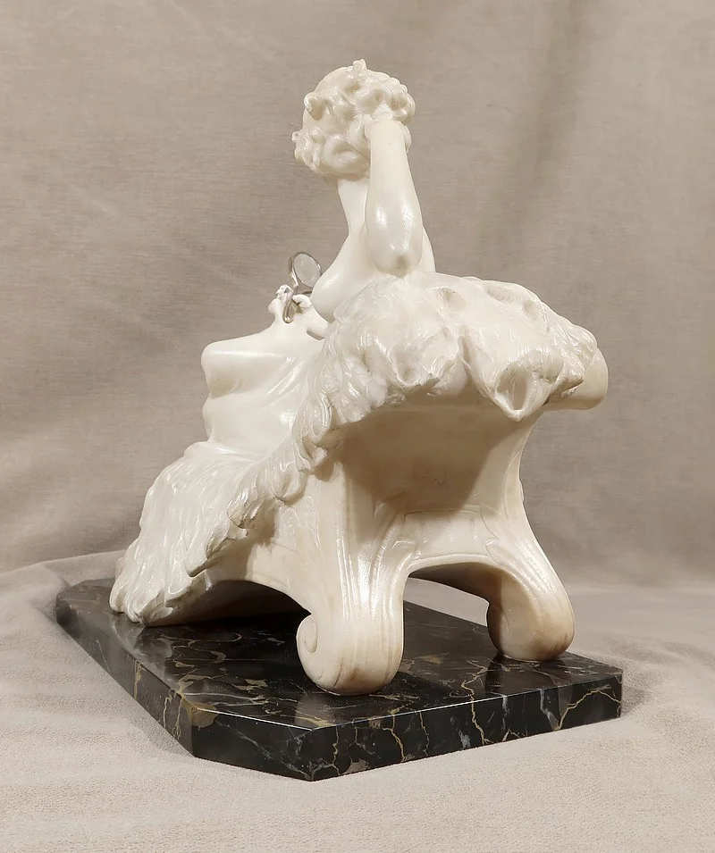 Importante Sculpture « Vénus au Miroir », par A. Saccardi – Début XXe