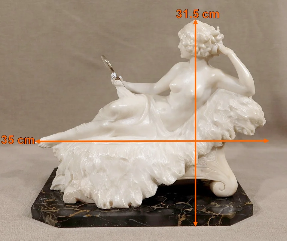 Importante Sculpture « Vénus au Miroir », par A. Saccardi – Début XXe