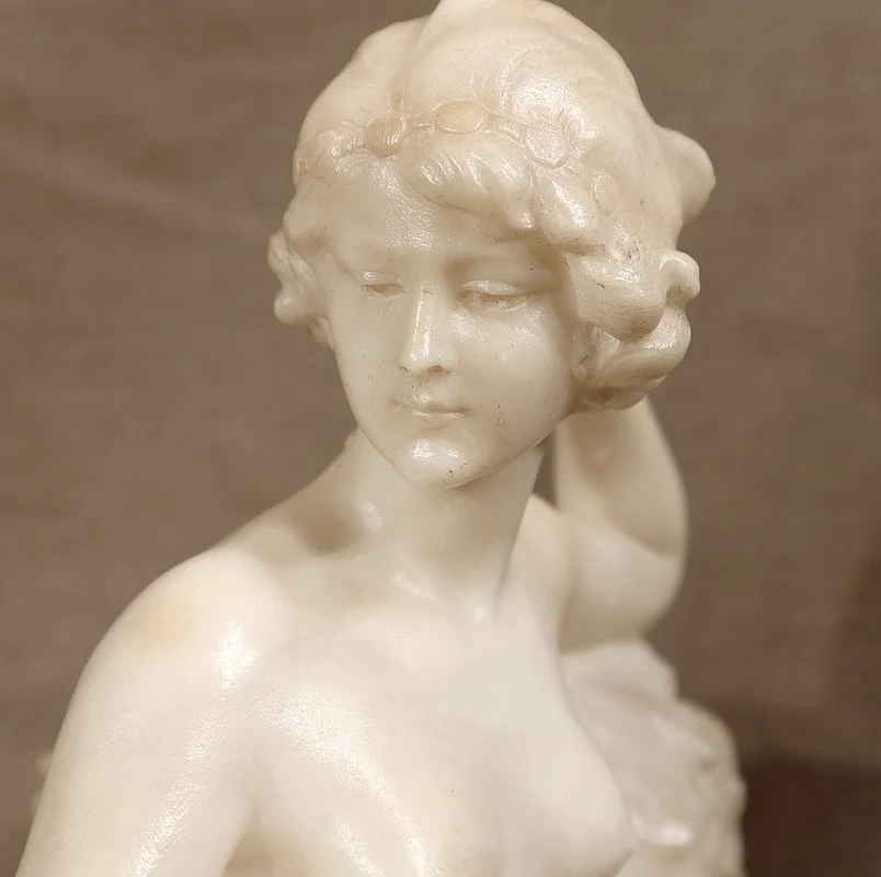 Importante Sculpture « Vénus au Miroir », par A. Saccardi – Début XXe