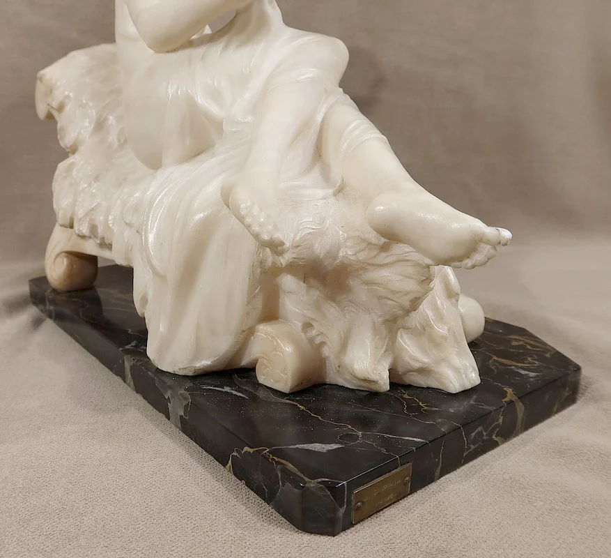 Importante Sculpture « Vénus au Miroir », par A. Saccardi – Début XXe