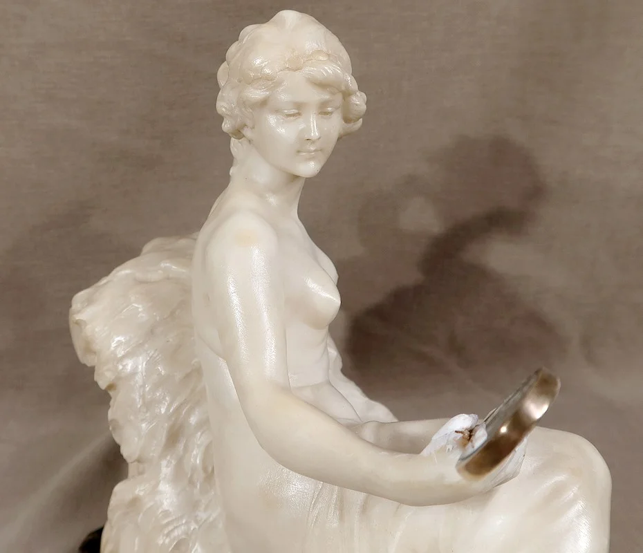 Importante Sculpture « Vénus au Miroir », par A. Saccardi – Début XXe