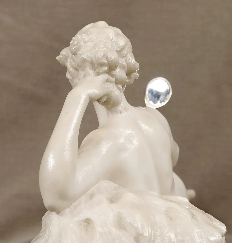 Importante Sculpture « Vénus au Miroir », par A. Saccardi – Début XXe