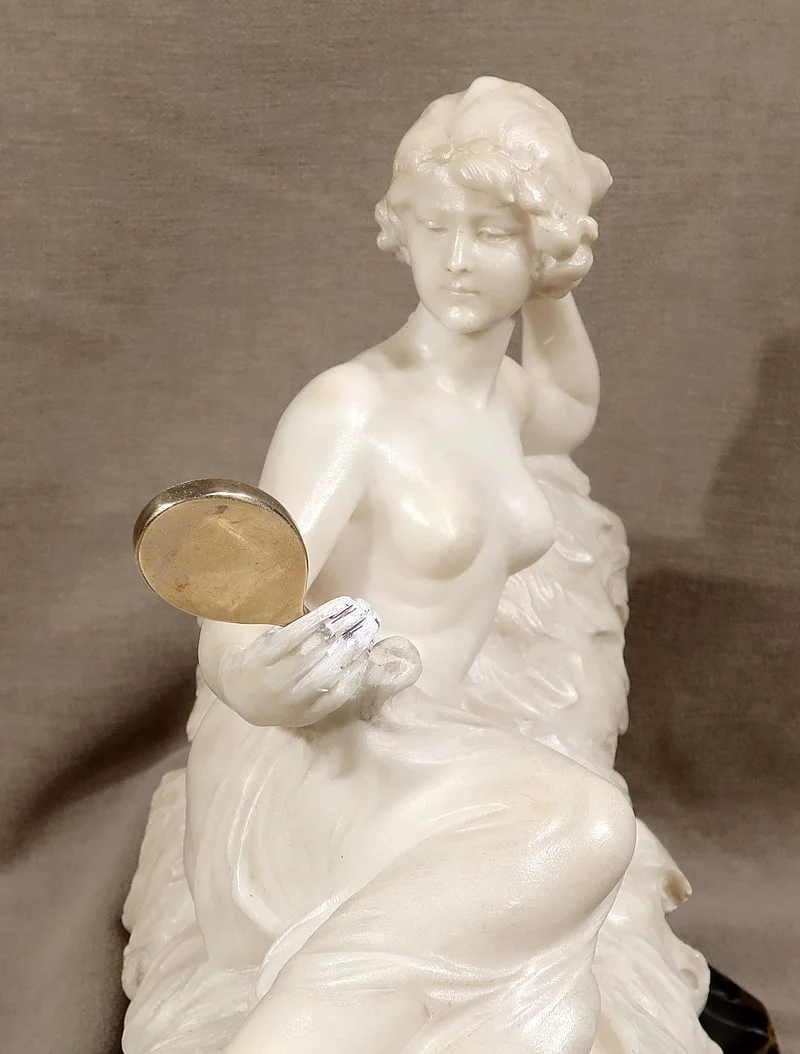 Importante Sculpture « Vénus au Miroir », par A. Saccardi – Début XXe