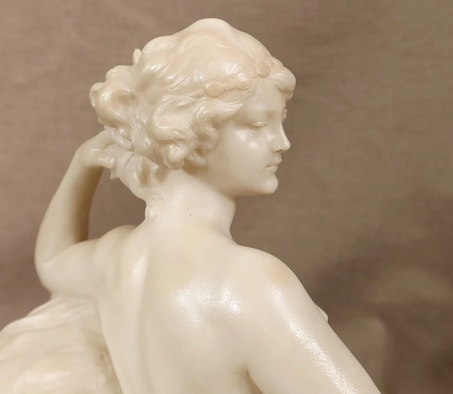 Importante Sculpture « Vénus au Miroir », par A. Saccardi – Début XXe