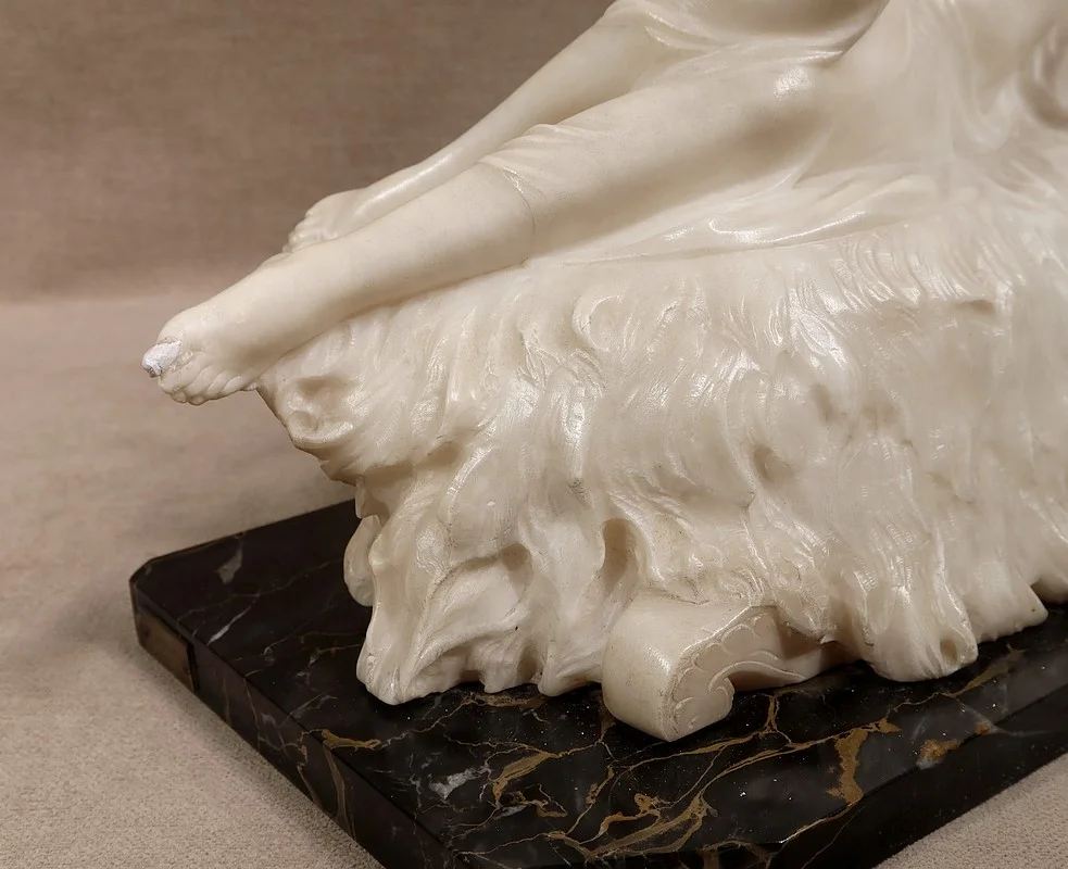 Importante Sculpture « Vénus au Miroir », par A. Saccardi – Début XXe