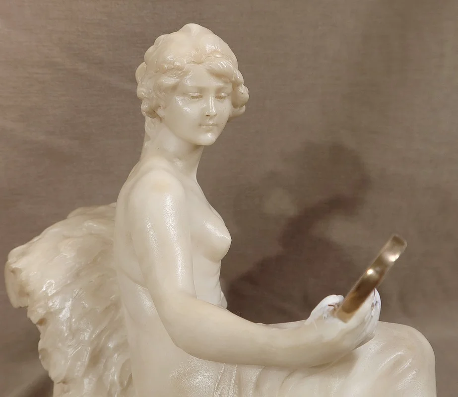 Importante Sculpture « Vénus au Miroir », par A. Saccardi – Début XXe