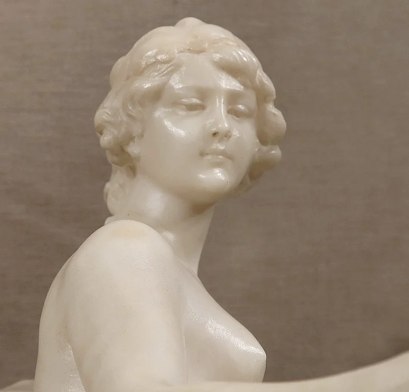 Importante Sculpture « Vénus au Miroir », par A. Saccardi – Début XXe