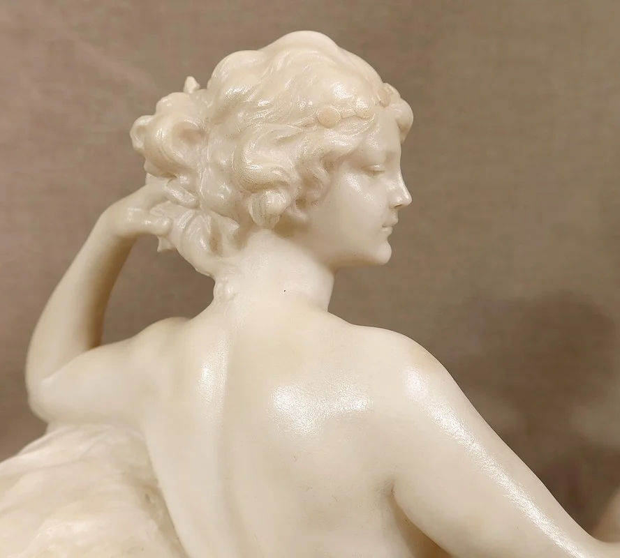 Importante Sculpture « Vénus au Miroir », par A. Saccardi – Début XXe