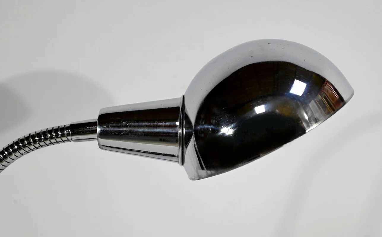 Lampe de Bureau d’Industrie en Métal Chromé - 1960