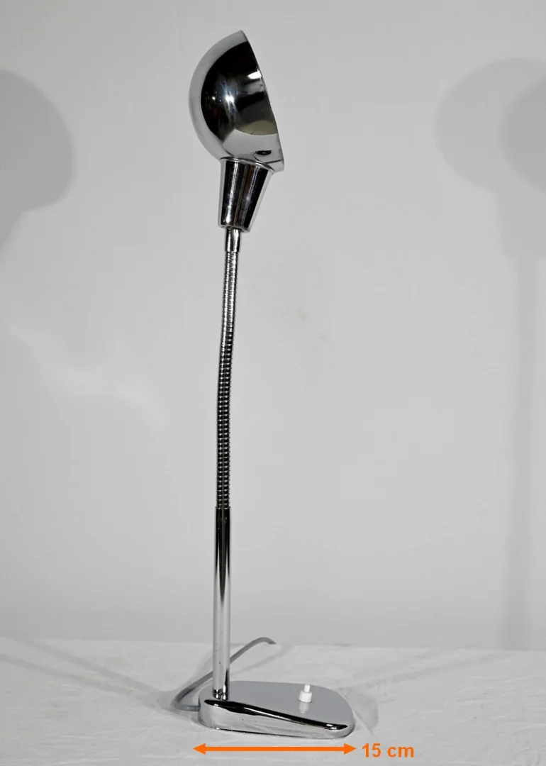 Lampe de Bureau d’Industrie en Métal Chromé - 1960