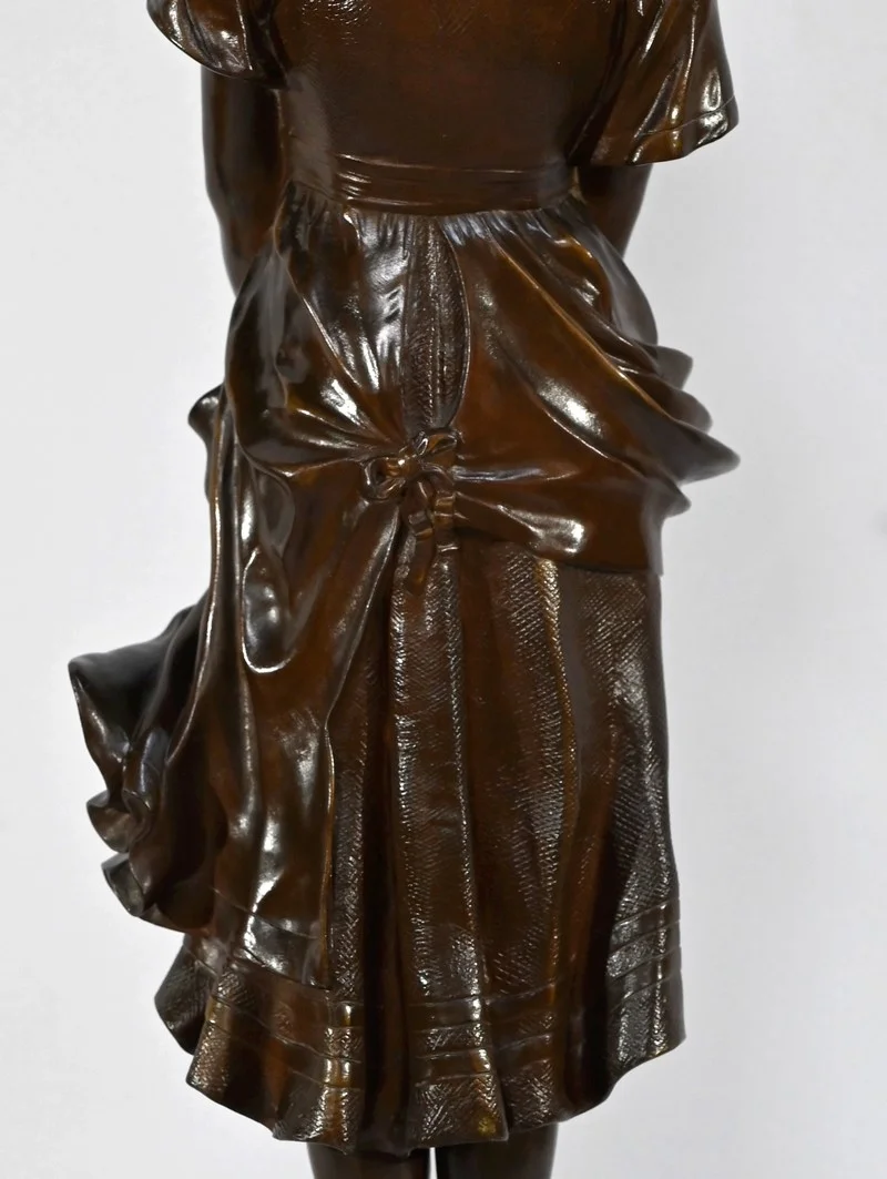 Bronze « La Jeune Fille à la Cruche Cassée », signé J-B.Germain – Fin XIXe