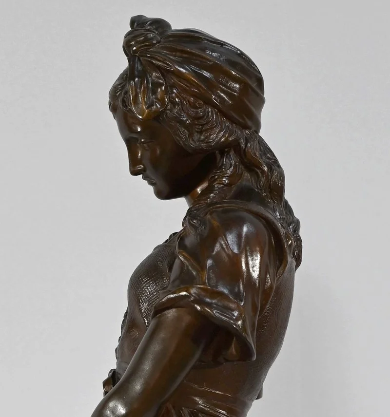 Bronze « La Jeune Fille à la Cruche Cassée », signé J-B.Germain – Fin XIXe