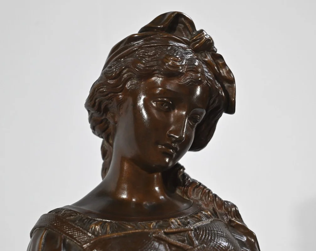 Bronze « La Jeune Fille à la Cruche Cassée », signé J-B.Germain – Fin XIXe
