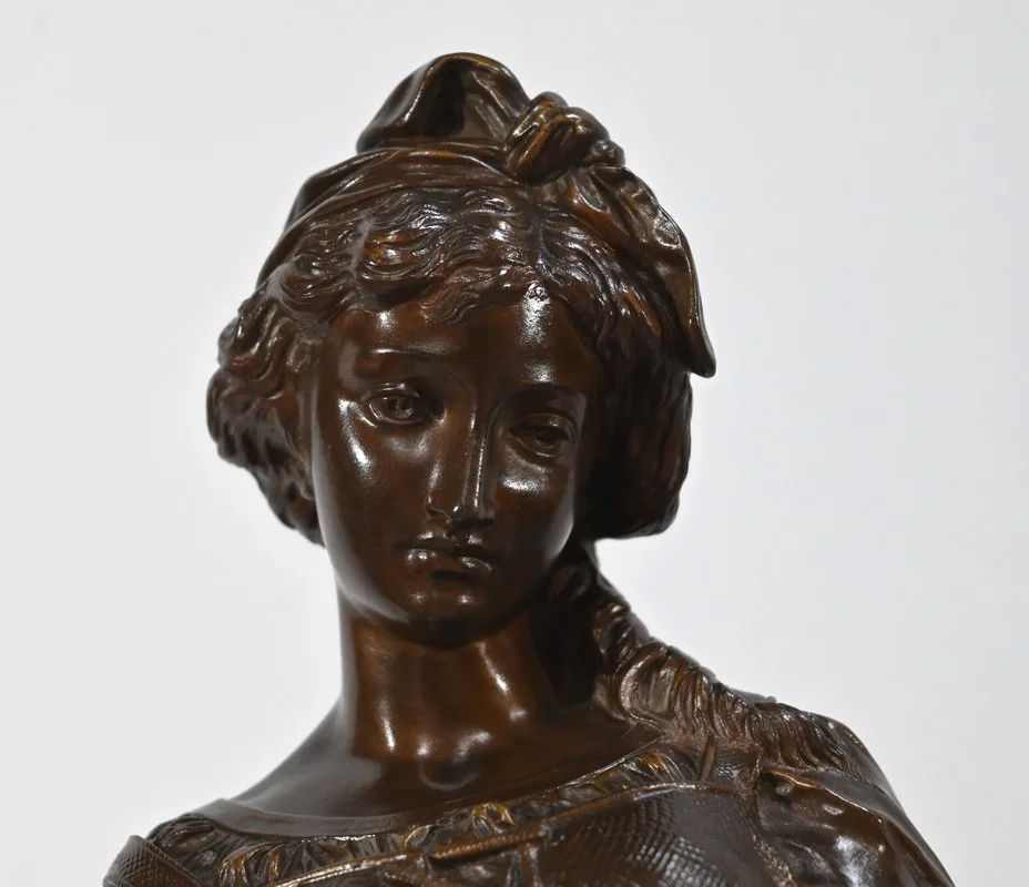 Bronze « La Jeune Fille à la Cruche Cassée », signé J-B.Germain – Fin XIXe