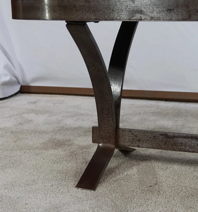 Table de Salon en Céramique et Métal – 1970