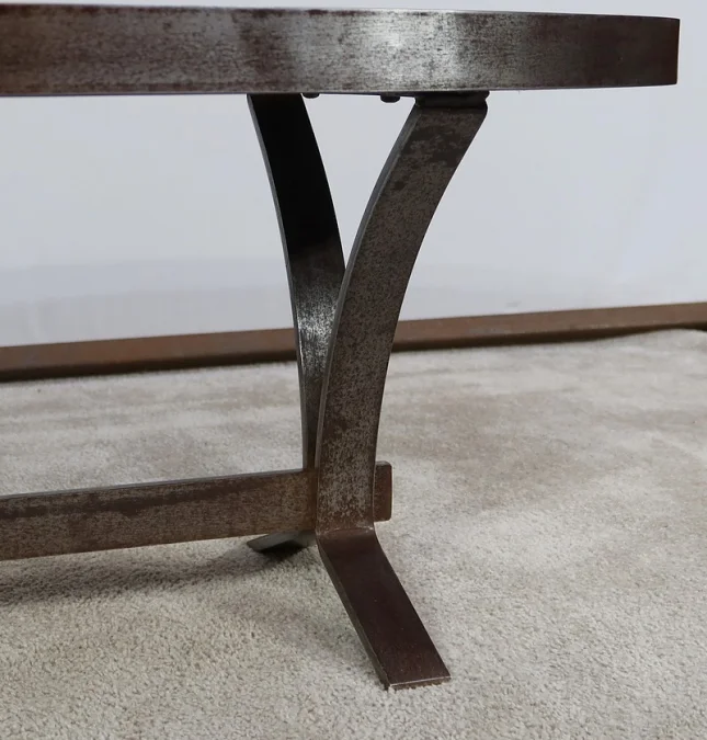 Table de Salon en Céramique et Métal – 1970