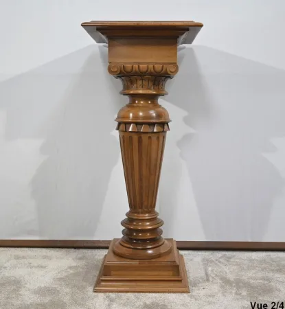 Importante Colonne en Noyer, style Louis XVI – Fin XIXe