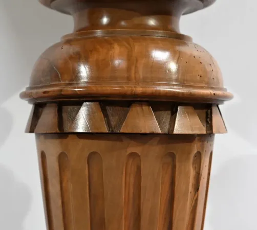 Importante Colonne en Noyer, style Louis XVI – Fin XIXe