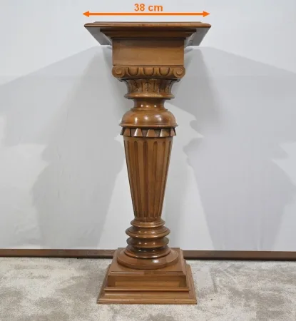 Importante Colonne en Noyer, style Louis XVI – Fin XIXe