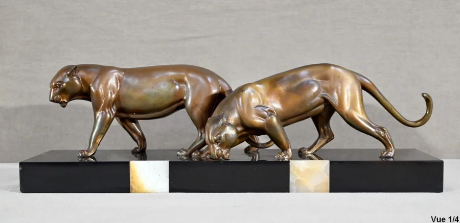 Groupe de Lionnes en Régule, Art Déco – 1940