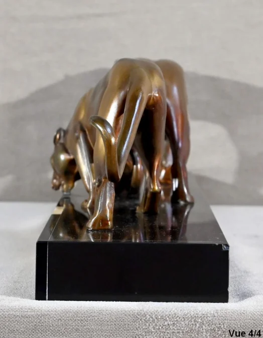 Groupe de Lionnes en Régule, Art Déco – 1940
