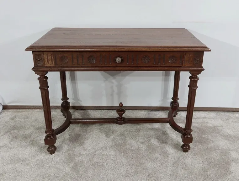 Petite Table Bureau en Chêne, style Louis XVI – 1920