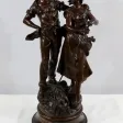 Importante Sculpture « La Rencontre » par A. Moreau – Fin XIXe