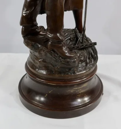 Importante Sculpture « La Rencontre » par A. Moreau – Fin XIXe