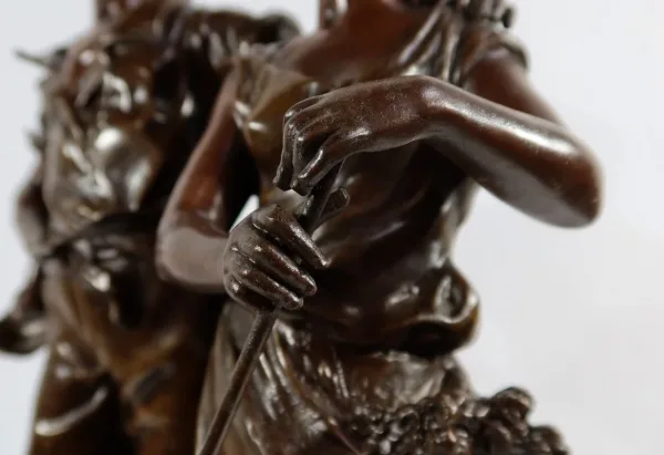 Importante Sculpture « La Rencontre » par A. Moreau – Fin XIXe