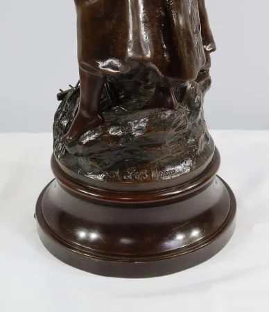 Importante Sculpture « La Rencontre » par A. Moreau – Fin XIXe
