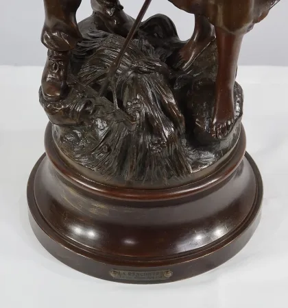 Importante Sculpture « La Rencontre » par A. Moreau – Fin XIXe