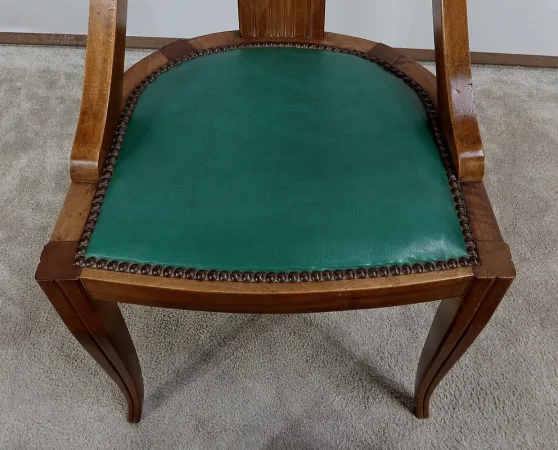 Suite de 8 Chaises Gondoles en Noyer massif, Art Déco - 1930