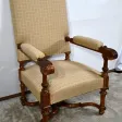 Important Fauteuil en Noyer, style Louis XIV – Milieu XIXe