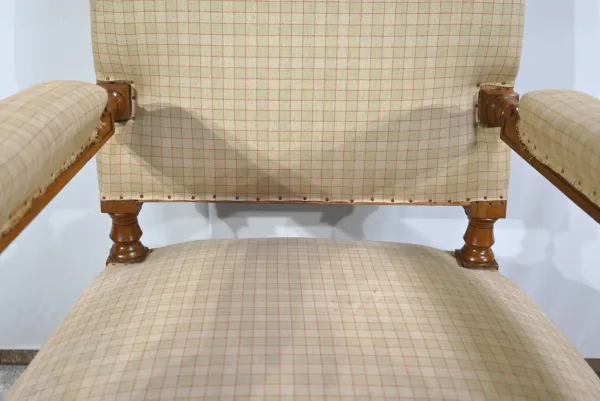 Important Fauteuil en Noyer, style Louis XIV – Milieu XIXe