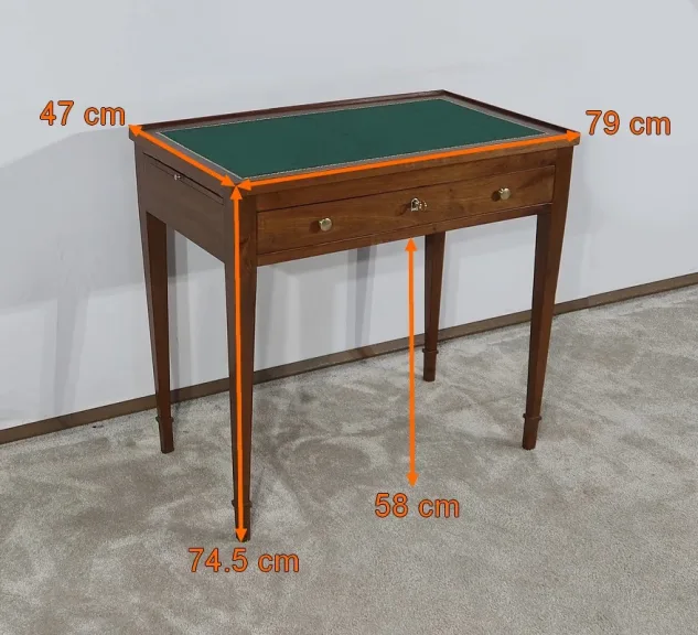 Petite Table Bureau en Acajou, époque Louis XVI  - Fin XVIIIe
