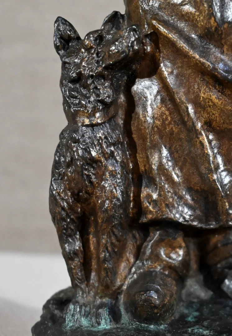 Bronze « Le Berger et son Chien », signé G.Omerth – Début XXe