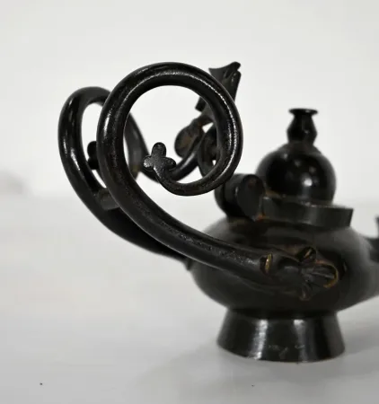 PAAR BRONZE-BENZINLAMPEN