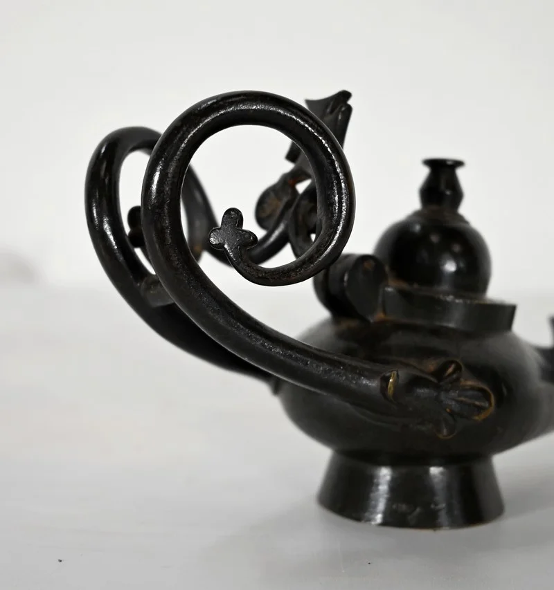 Paire de Lampes à huile en Bronze - 1900