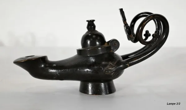 PAAR BRONZE-BENZINLAMPEN